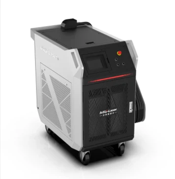 Prémiový čiernobiely 1000W laserový čistiaci systém, špičková{1}}priemyselná povrchová úprava na hrdzu kovov a farby na drevo